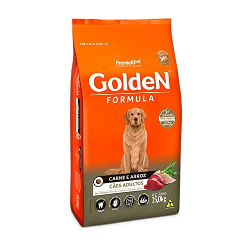 GOLDEN - CÃES ADULTOS - CARNE E ARROZ - 15 KG