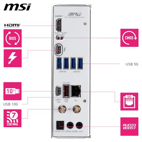 Image of MSI MPG B860I Edge TI WiFi Motherboard (Supports Intel Core Ultra Processors Series 2, LGA 1851, DDR5, PCIe 5.0, M.2, 2.5Gbps LAN, USB 3.2 Gen2, HDMI /DP, Wi-Fi 6E, Bluetooth 5.3, ATX)