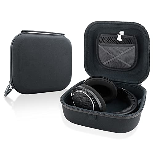 Linkidea Headphones Carrying Case Compatible with Sennheiser HD660s 2, HD579, HD650, HD599, HD 400S, Behringer HPX2000, Protective Hard Shell Travel Bag with Cable, Charger Storage (Dark Grey)