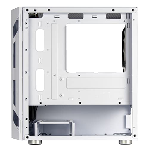 Image of Silverstone Technology FARA H1M PRO White Micro-ATX Tower case with Tempered Glass and Three ARGB Fans, SST-FAH1MW-PRO