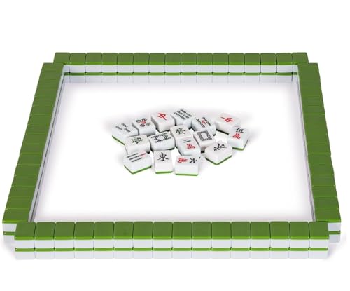 Set profesional de Mahjong con 144 fichas de melamina miniatura 4