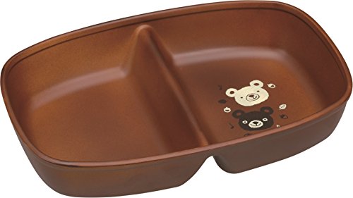 三義漆器 キッズ 深仕切皿 ブラウン くま 5694861