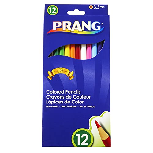 Image of Prang 22120 Prang Colored Wood Pencil Set, 3.3 mm, 12 Assorted Colors, 12 Pencils /Set (Pack of 12, 144 Count Total)