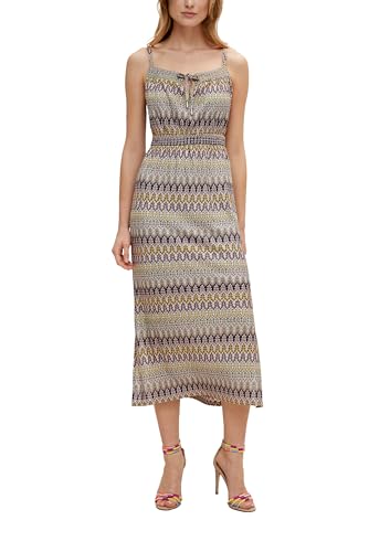 Comma Damen Dress Kleid, 74x8 Grün, 40 EU