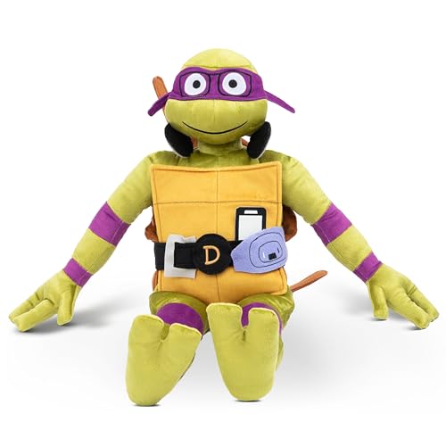 Jay Franco Nickelodeon Teenage Mutant Ninja Turtles Donatello Plush Pillow Buddy - Super Soft Stuffed Character Pillow - Polyester Microfiber, 26 Inches