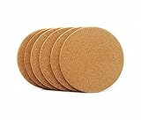 Fannuoncc 7.5' Cork Trivet for Kitchen Hot Plate Coaster Pads, High Heat Pot, Heat Food Rack, Natural Plants Heat Resistant Cork Placemat (6 Pack)
