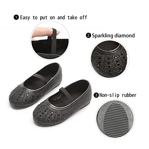 Image of GINFIVE Toddler Girls Dress Shoes Little Girls Mary Janes Ballerina Flats Shoes Toddler