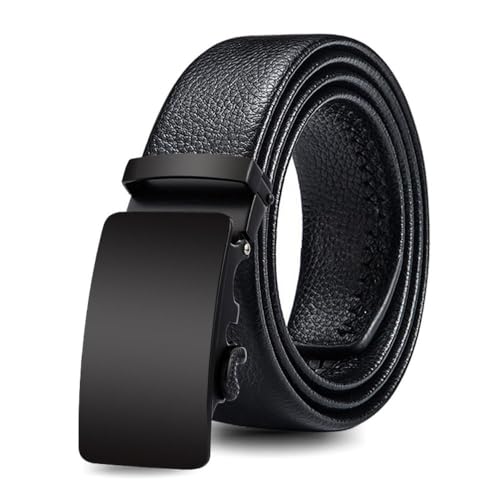 PU Belt Men Pants Bands Adjustable Casual Luxury Ratchet Belts(B)