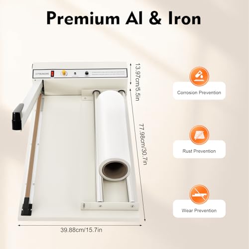 Heat Sealer Machine 24Inch, 530W Powerful Packaging Sealing Machine, Shrink Wrap Sealer with Heat Gun, Adjustable Temperature Heat Sealing for PVC, POF, PP, PE Films