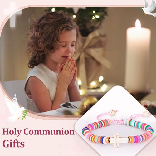 NatuBeau First Communion Gifts, Cross Bracelet with Gift Card, Holy Communion Gifts, Baptism Gifts, Confirmation Gifts for Daughter, Niece, Granddaughter3