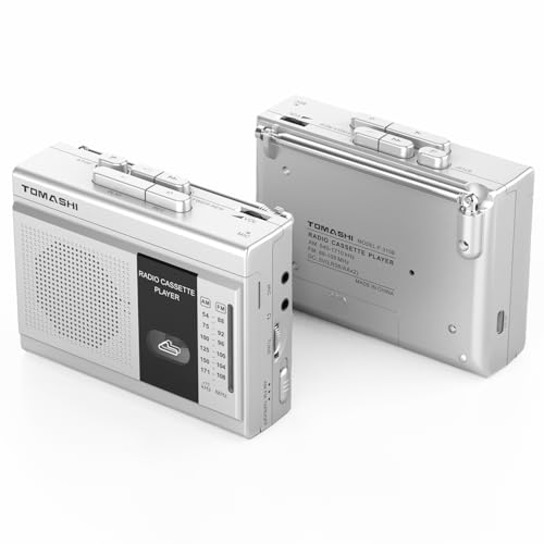 TOMASHI Lecteur cassette radio FM AM avec haut-parleur intégré, microphone F-315B