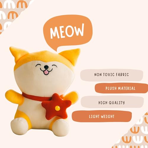 Image of TOYTALES Soft Toys Combo Pack Cute Elephant & Yellow Cat Plush Toy Set for Kids, Stuffed Animal Soft Toys for Girls & Boys, Baby Gift Set (Pack of 2)