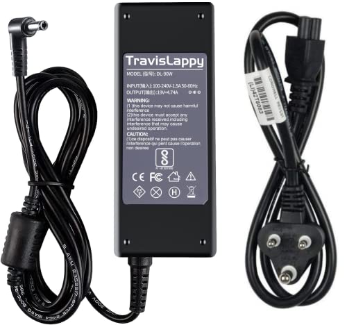 TravisLappy 19V 4.74A 90W Laptop Adapter Charger for Toshiba Satellite S55T Pin Size – 5.5mm x 2.5mm