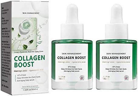 Advanced Collagen Boost anti aging Serum, Skincare Glow And Protect Serum, Collagen Boost anti aging Serum, Collagen Peptide Serum for Face Wrinkles (colourless 2PC)