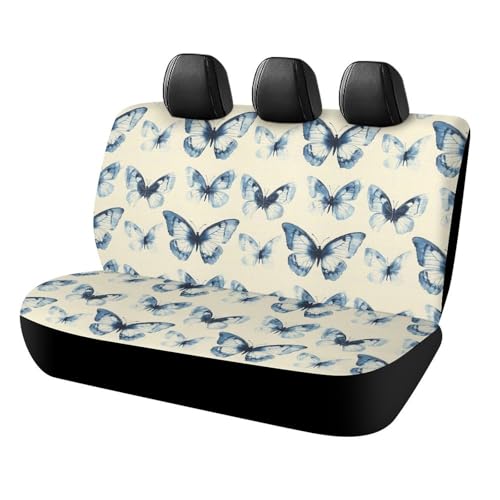 Imprimé papillon bleu rétro pour housses de siège de camion