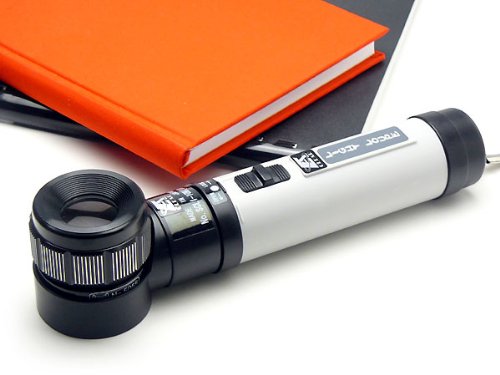 暗いところでも使えるライト付! ライト付スケールルーペ P-12L (10倍・21mm・0.1mm高性能目盛板) (CK-P-12L) 【測量・検査用ルーペ】