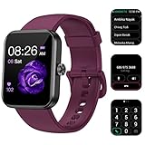 Smart Watch Bluetooth Calling (Answer/Make Call) 42mm Touch Screen for Men Women, 100 Sports Modes Fitness Tracker with Heart Rate Monitor Blood Oxygen IP68 Waterproof,Compatible with Android iOS