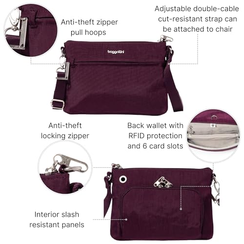 Image of Baggallini Securtex Anti-Theft Memento Crossbody