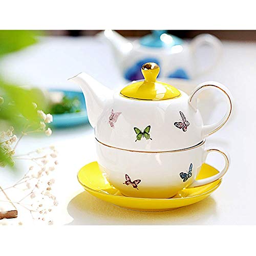 Juego de té con burbujas desmontables, tetera caliente, máquina de té perfecta, tetera de oficina o tetera (color: azul) - Imagen 4