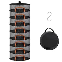 Desy & Feeci 8-lagiges Trockennetz für Kräuter, Blumen, Tee & mehr – Kräutertrockner mit Reißverschluss, Edelstahlring & Haken – Ideal für Grow, Pflanzen – Platzsparend & Multifunktional
