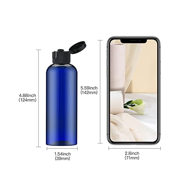 Toureal 100ML Reiseflaschen Set mit Flip Cap (5 Stück) Leere Spender Plastikflasche Set, Abfüllflaschen für Kosmetik mit… – Bild 6