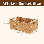 Wicker Storage Basket, Woven Shelf Organizer, 15.5x10.8x6.2 - Image 3