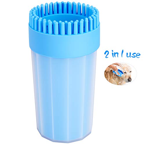 Upgrade Dog Paw Cleaner Dog Cleaner Portable with Towel Dog Cleaning Brush Paw Cleaner for Dogs and Cats
