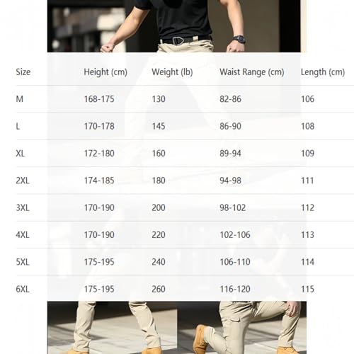 Clovetrend - Tactical Waterproof Ripstop Cargo Pants Multi Pockets Stretch Water Resistant Hiking Outdoor Work Pants4