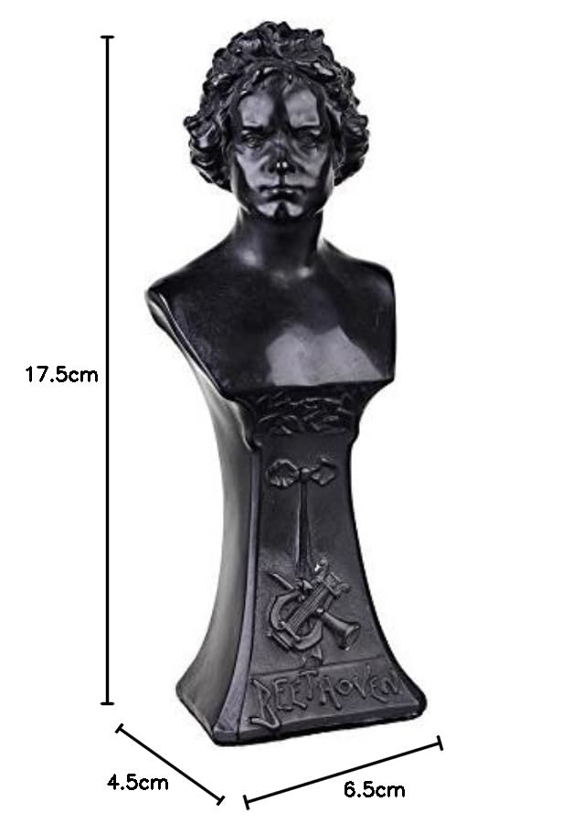 danila-souvenirs Busto/Estatua de Piedra del Compositor alemán Ludwig Van Beethoven 17,5 cm