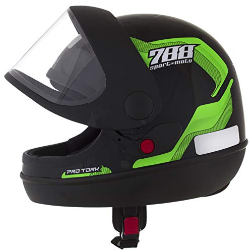 Pro Tork Capacete Sport Moto 788 56 Preto/Verde