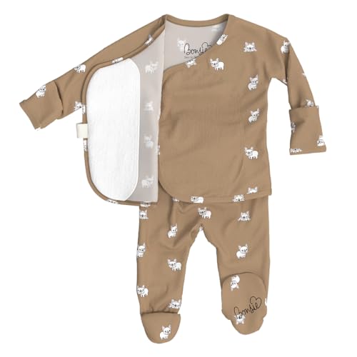 Bonsie Skin to Skin Babywear Footed Bodysuit - French Bulldog Pattern Baby One Piece - Frenchie3