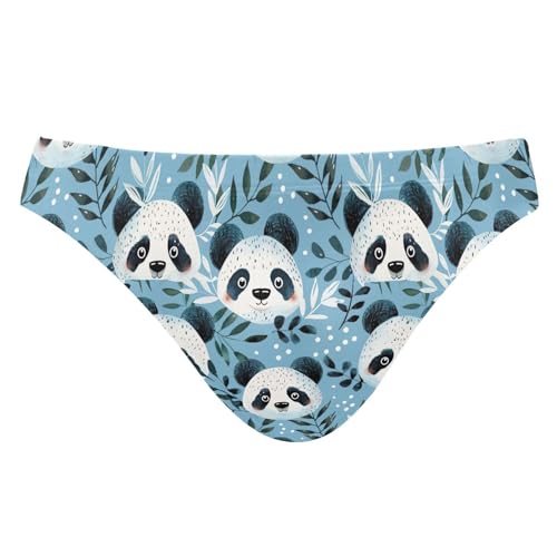 Panda Cute Animal Mens Swimwear Swim Briefs Bikini Swimsuit for Summer Beach L B0403383