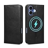 Rssviss iPhone 17 用 ケース 手帳型 MagSafe対応 iPhone 17 手帳型ケース カード収納 スタンド機能 保護 衝撃吸収 アイフォン 17 スマホケース 内蔵マグネット 財布型 ブラック