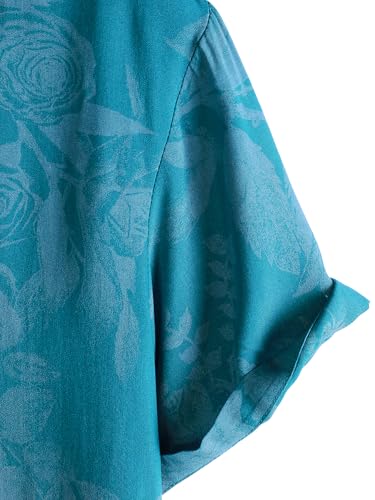 Image of JOTOOK Mens Hawaiian Shirt Short Sleeve Button Down Tropical Shirts Casual Floral Summer Beach Shirt