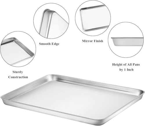 Plaque de cuisson rectangulaire en acier inoxydable Terlulu avec grille 40x30 cm