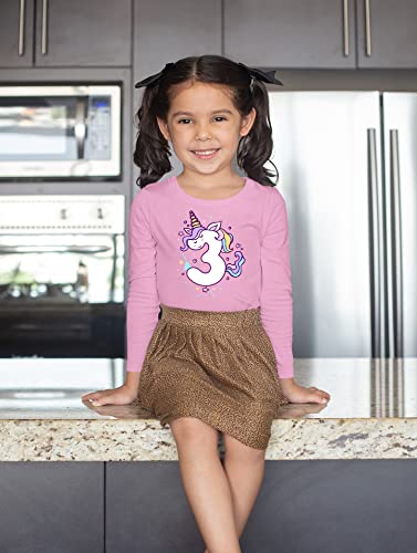 Image of Unicorn 3rd Birthday Shirts for Toddler Girls Outfit 3 Year Old Third Three Shirt