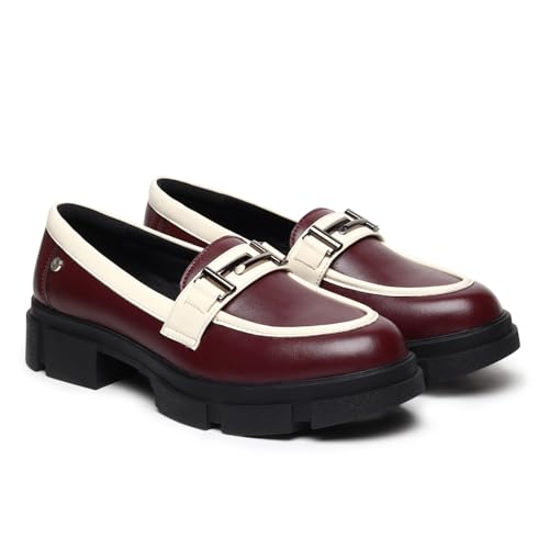 Image of YOHO Stella Loafers for Women | Comfortable & Stylish Chunky Sole Bellies | Fashion Moccasins with Footpharma Footbed | Slip-on for Casual & Formal Wear | 001
