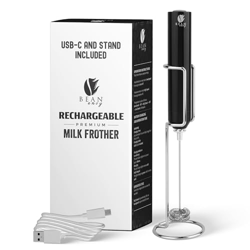 Bean Envy Rechargeable Milk Frother Handheld - Dual Speed Coffee Whisk