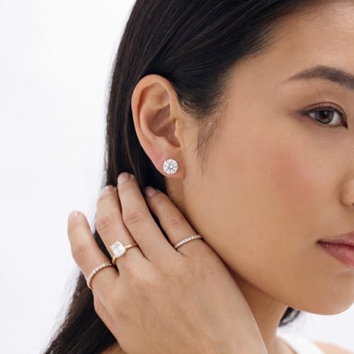 Image of Privosa - Lab Grown Diamond Stud Earrings in 14K Gold