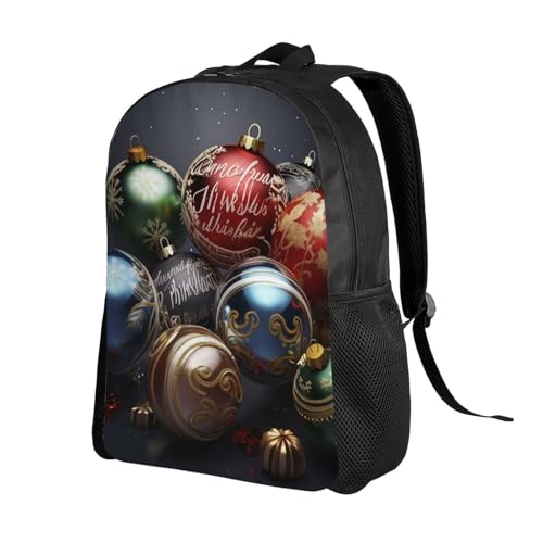 Mochila para senderismo unisex con diseño navideño impermeable miniatura 2