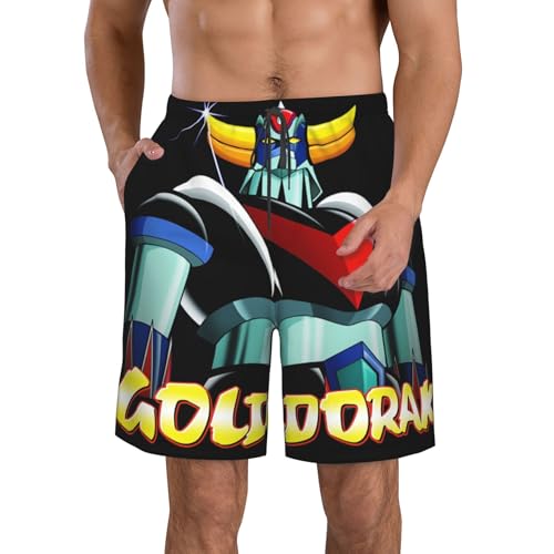 livre KILOPTE Goldorak Japanese UFŏ%Robot Manga Short de Plage pour Homme Motif Anime Grendizer Short de Bain léger pour Les Vacances d'été à la Plage X-Large