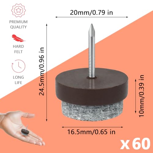 Flintronic 60PCS Furniture Pads Floor Protectors, 20mm Diameter Chair Leg Floor Protectors - Image 2