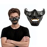 Oni Samurai Mask Cool Halloween Cosplay Mask Island Warrior Gosaku Samurai Knight Legion Resin Cosplay Party(C)