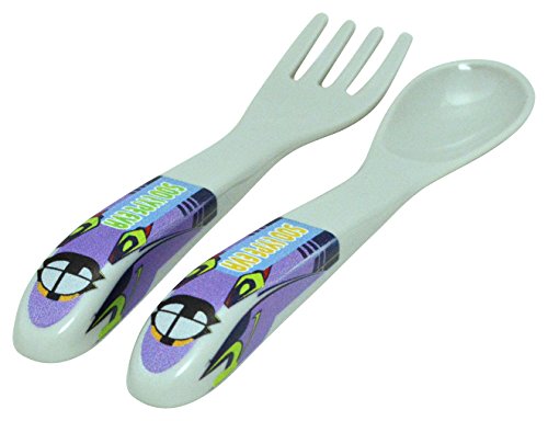 ダイワトーイ 子ども用カトラリー パープル 12.5cm 新幹線 スプーン&フォークセット 500 TYPE EVA