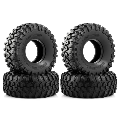 Pneus de chenille de roche 1.9" HUIOP en gomme haute performance pour franchissement 1/10