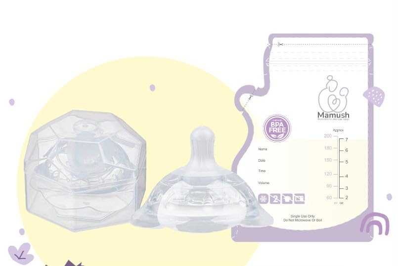 Image of Breast Milk Storage Bags – 60 Pieces|Nipple Protector for Breastfeeding |Thermal and Resistant Sealing |Ideal for Nursing Moms|Nipple Covers for Breastfeeding | First time mom Essentials