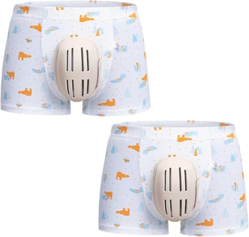 2pc Breathable Boxer Shorts for Boys Post Circumcision Recovery, Soft Cotton Circumcision Underwear, Surgery Recovery Pants(XXL-XXLarge)