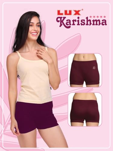 Image of Lux Karishma Bloomer Women's 100% Pure Cotton Bloomer - Soft, Comfortable, and Skin-Friendly(Pack of 6)(Color mayvary)