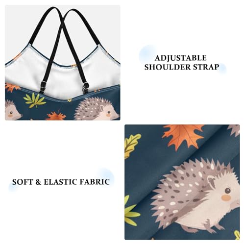 Fall Hedgehogs Swimsuit for Girls Bathing Suit Swimsuits One Piece Summer Beach Swimwear3