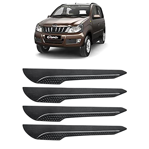 Image of AOSIS-Car Bumper Protector /Bumper Guard for Mahindra Quanto with Single Chrome Stripe (4-Pcs)